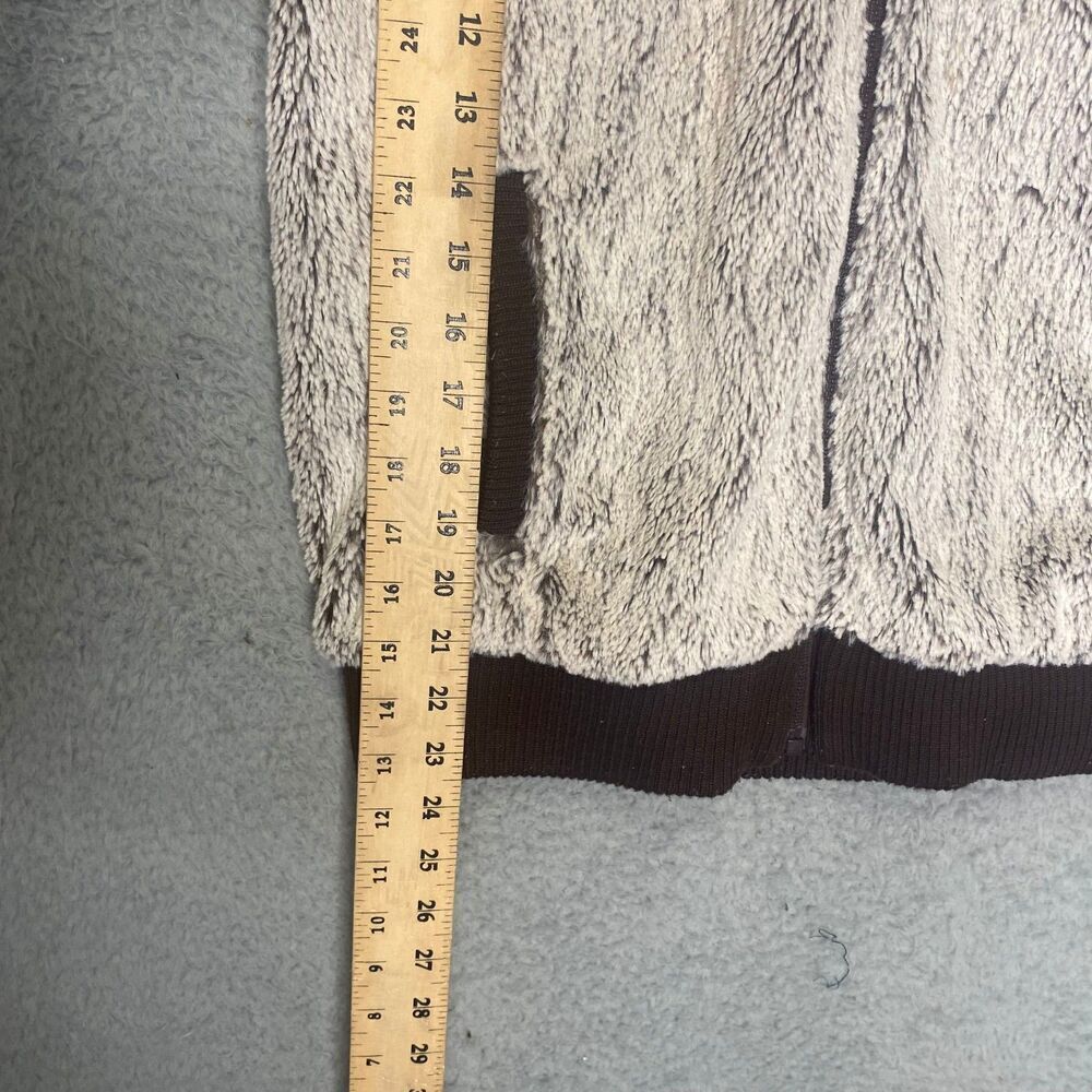 Patagonia Womens faux fur vest hood outerwear full zip pocket winter layering M - Picture 9 of 9